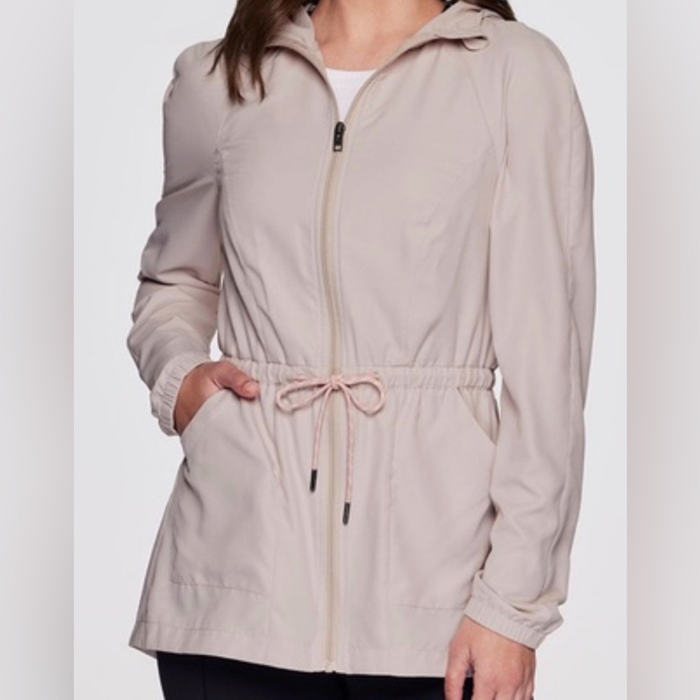 Womens Lightweight Mini Trench Jacket - Sand Color, NWT!
